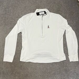 NWT Greyson Sankaty Haley II Quarter Zip White Large
